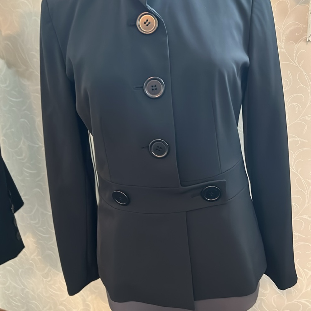 Women’s Black Etcetera Button Down Jacket Size 8 - image 2